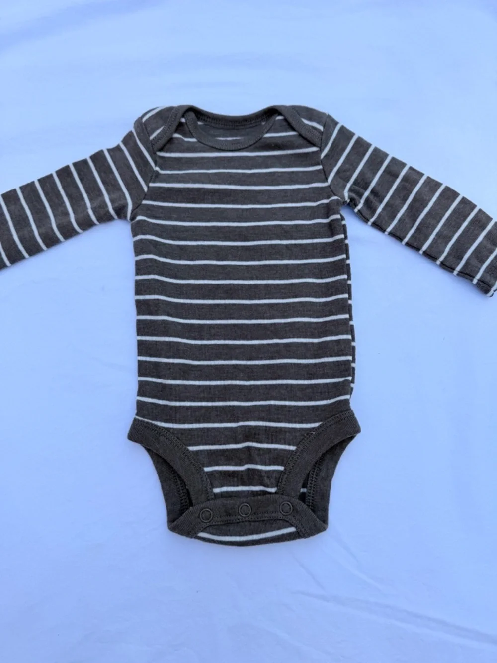 NEWBORN Carter's Brown, Cream & White Striped and Fox Print Baby Bodysuits